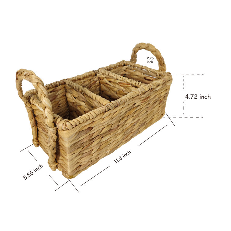 Bayou Breeze Stalder Water Hyacinth Flatware Caddy & Reviews Wayfair